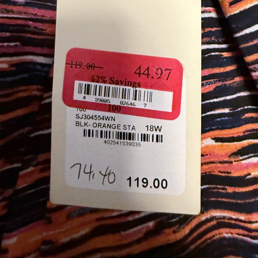 Sejour Black and Multicolor Patterned Midi Dress - Picture 4 of 5